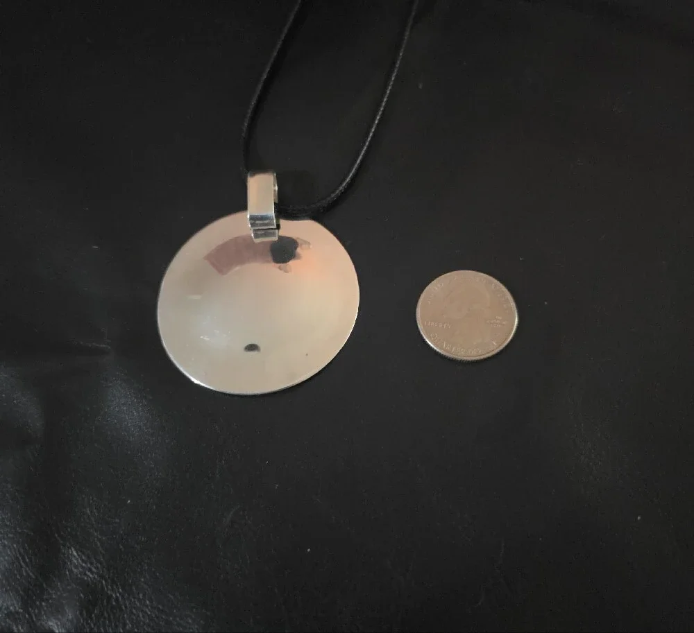 Robert Lee Morris Silver Oval Mirror Pendant